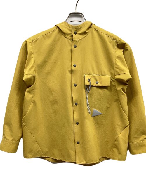 and wander（アンドワンダー）and wander (アンドワンダー) dry breathable hoodie イエロー サイズ:Mの古着・服飾アイテム