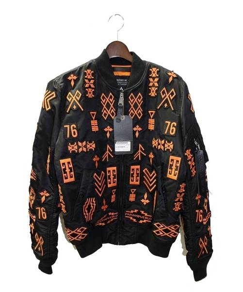 中古 古着通販 Marcelo Burlon マルセロバーロン Ma 1ジャケット ブラック サイズ M ブランド 古着通販 トレファク公式 Trefac Fashion