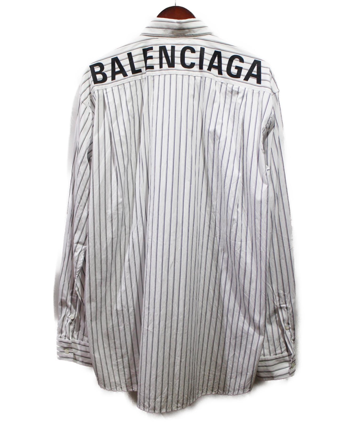 『BALENCIAGA』バレンシアガ (38) ストライプシャツ