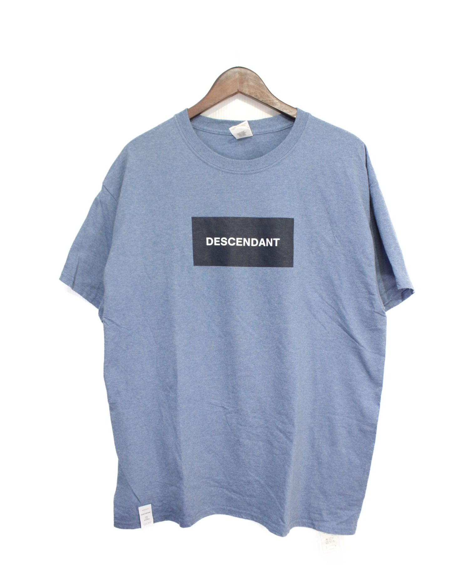 DESCENDANT (ディセンダント) BOXデザインTシャツ ブルー サイズ:L