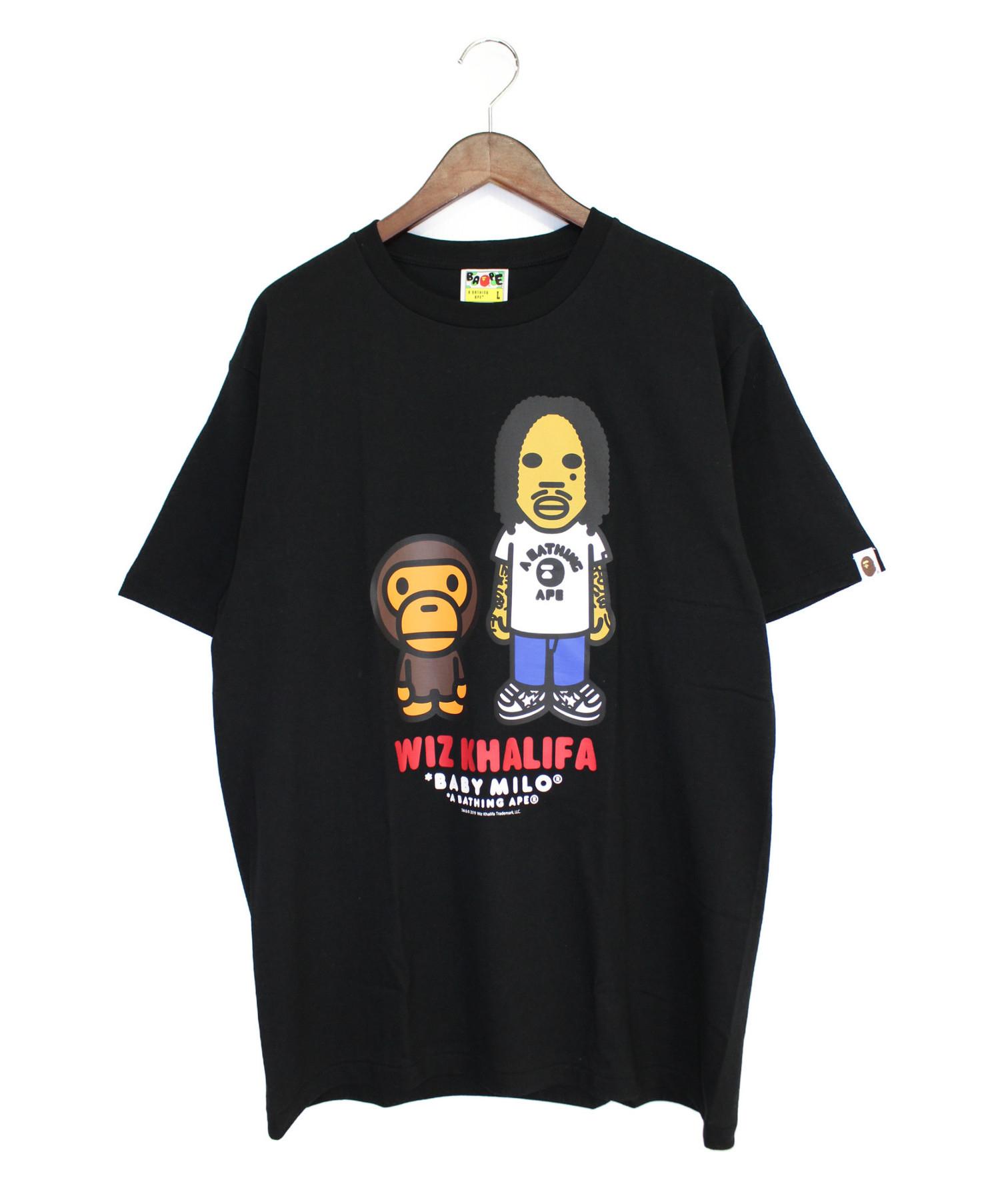 中古 古着通販 A Bathing Ape Wiz Khalifa ア ベイシング エイプ X ウィズカリファ Tシャツ ブラック サイズ L ブランド 古着通販 トレファク公式 Trefac Fashion