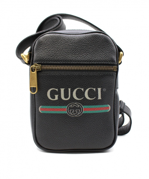 中古・古着通販】GUCCI (グッチ) ミニショルダーバッグ ブラック