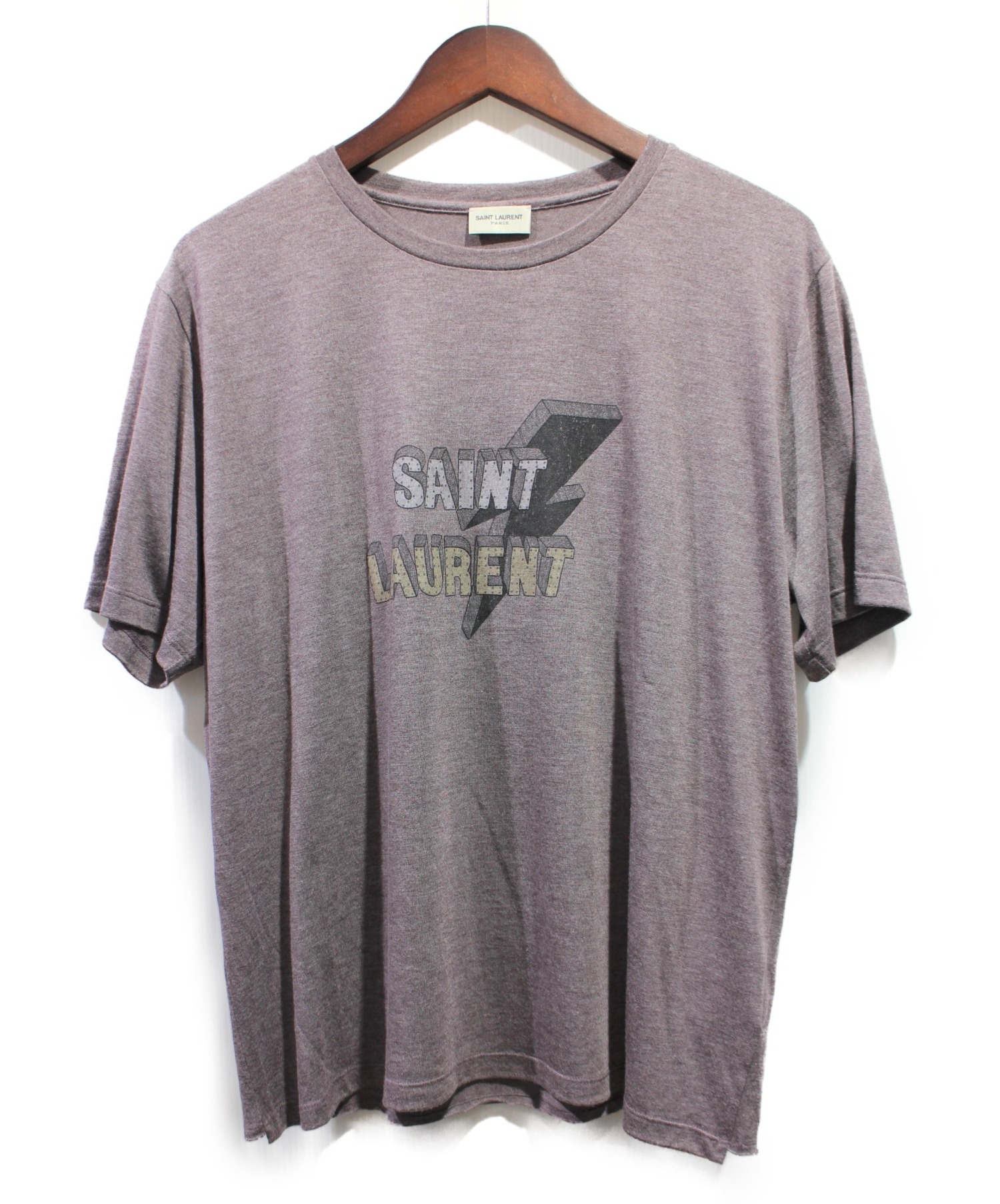新品 SAINT LAURENT PARIS サンローラン Tシャツ ロゴ-