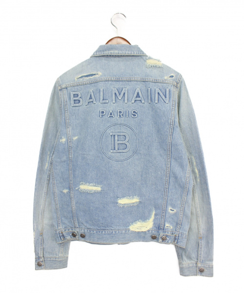 中古・古着通販】BALMAIN (バルマン) バックロゴデニムジャケット