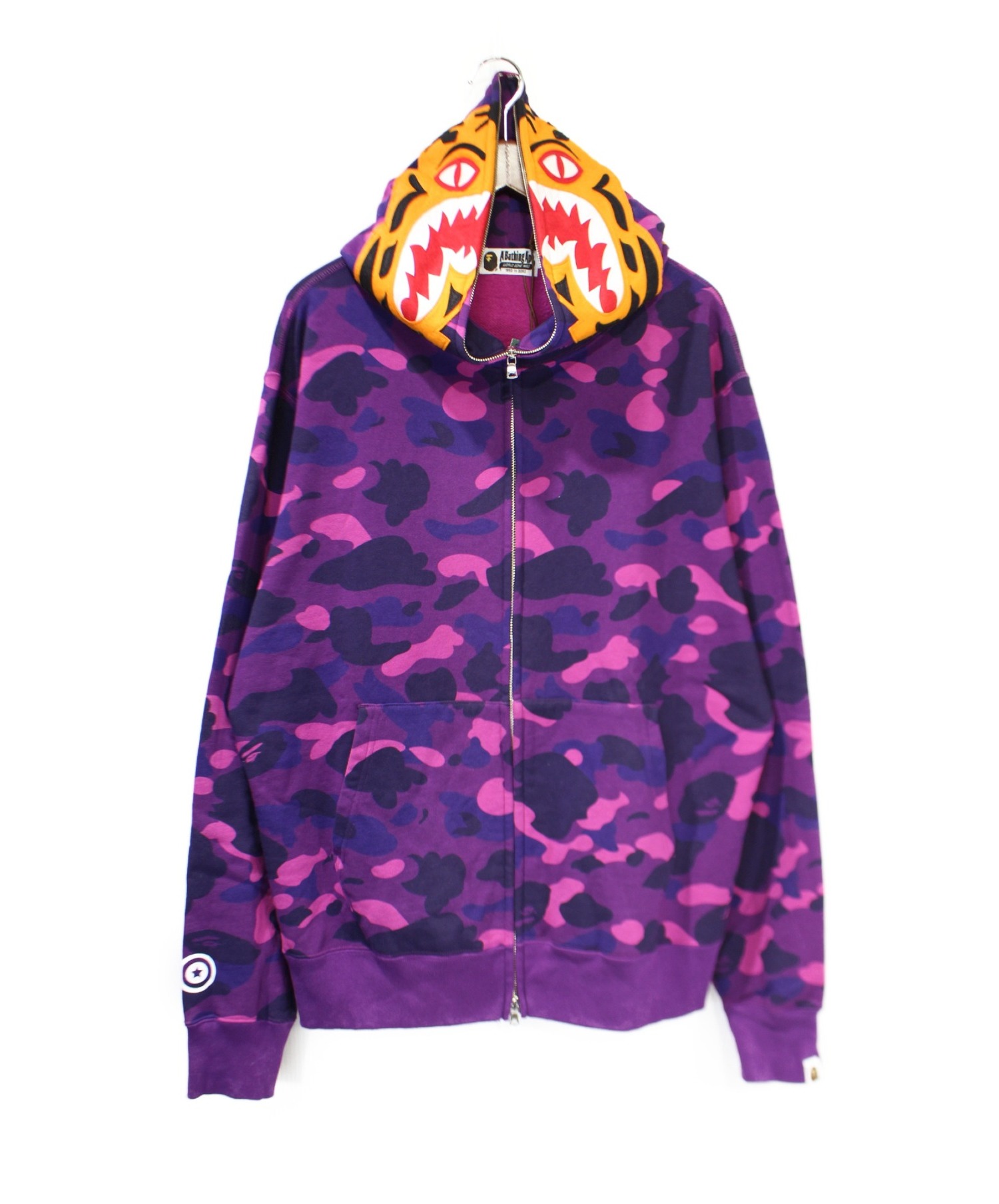 アベイシングエイプ A BATHING APE タイガー フルジップ パーカー