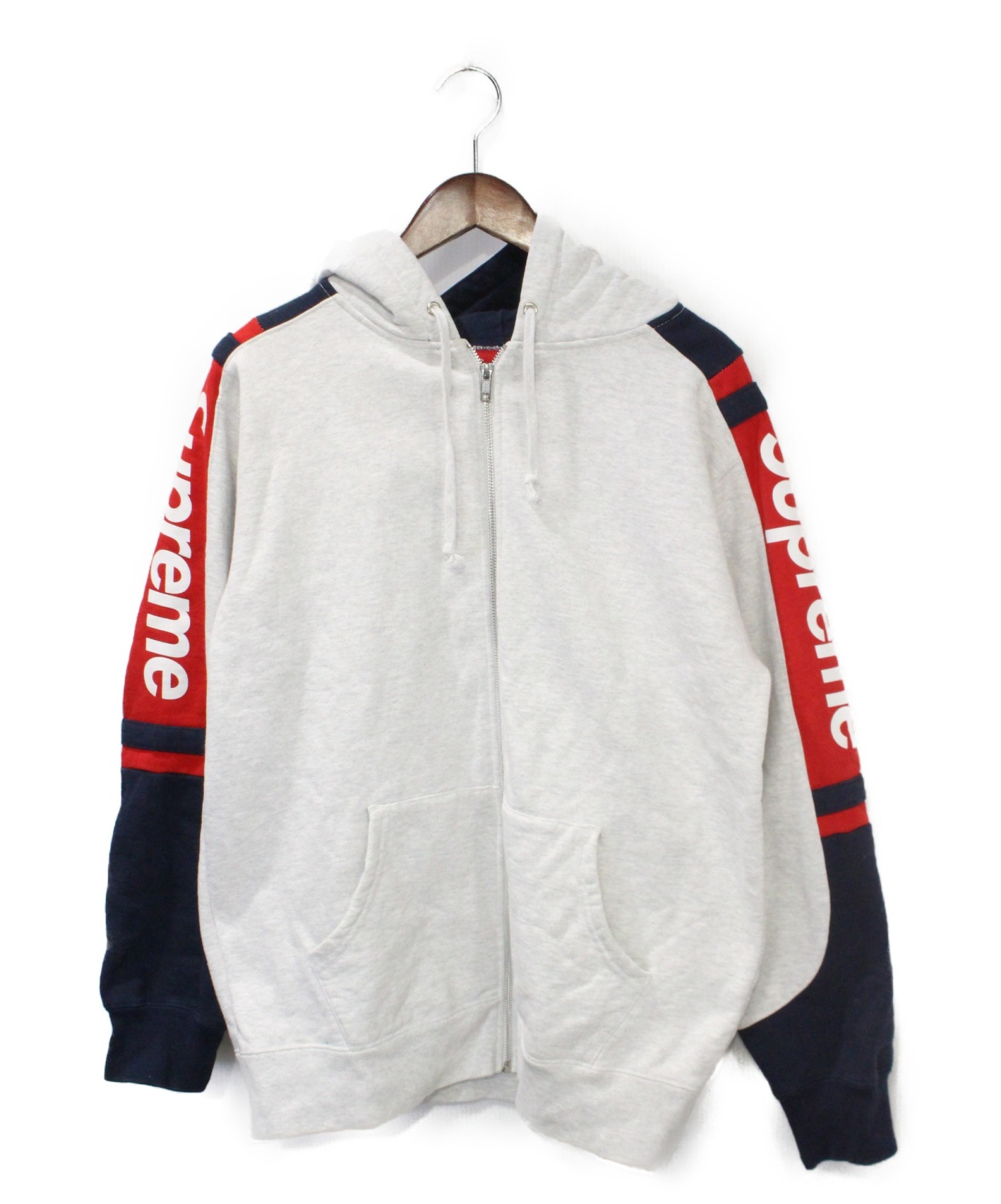 Supreme (シュプリーム) 15AW Hooded Track Zip-Up Sweat グレー サイズ:L