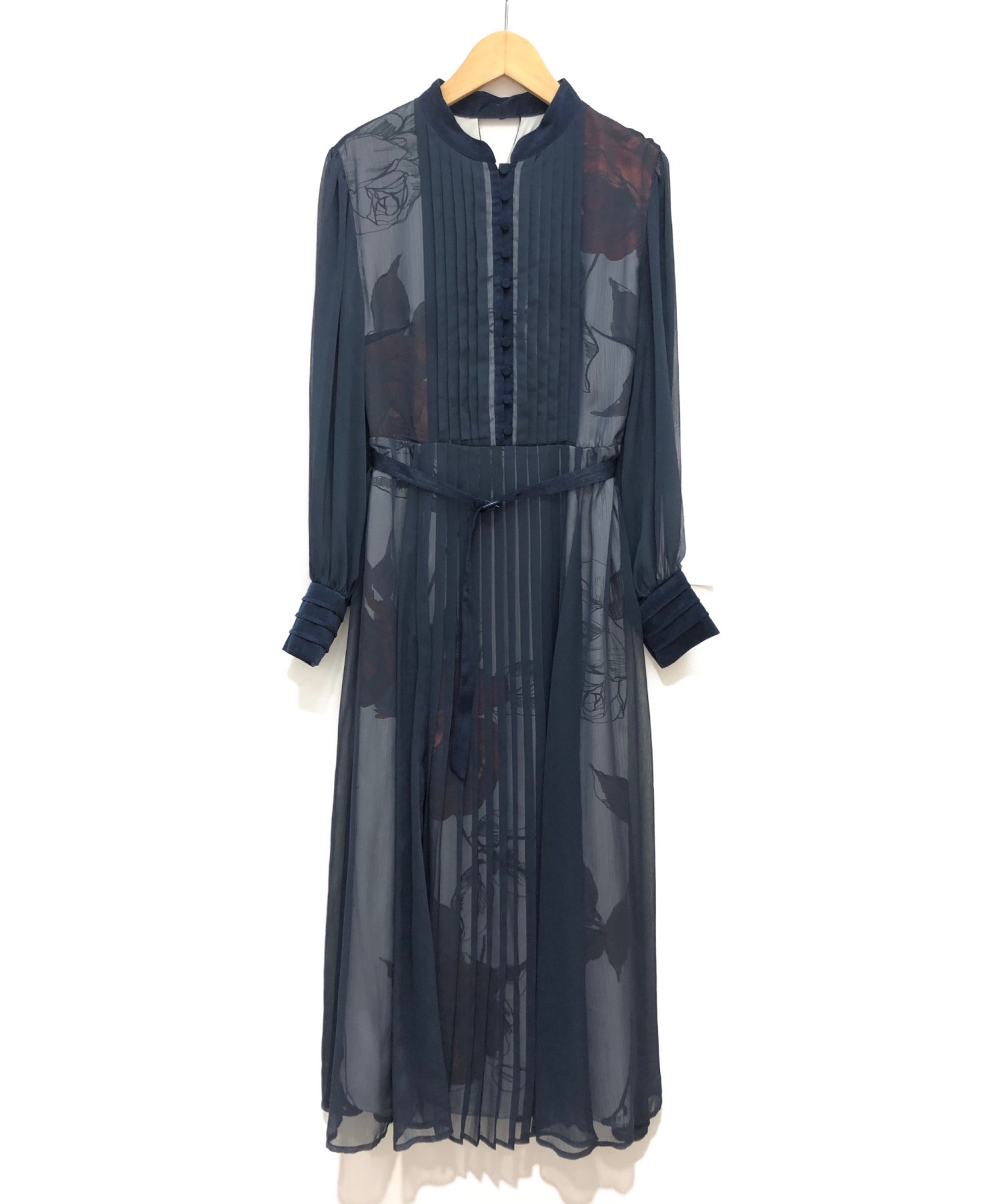 中古・古着通販】Ameri (アメリ) 20SS ELLA VEIL DRESS ネイビー