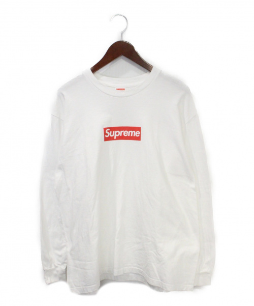 Supreme Box Logo L/S Tee White Mサイズ - Tシャツ/カットソー(七分/長袖)