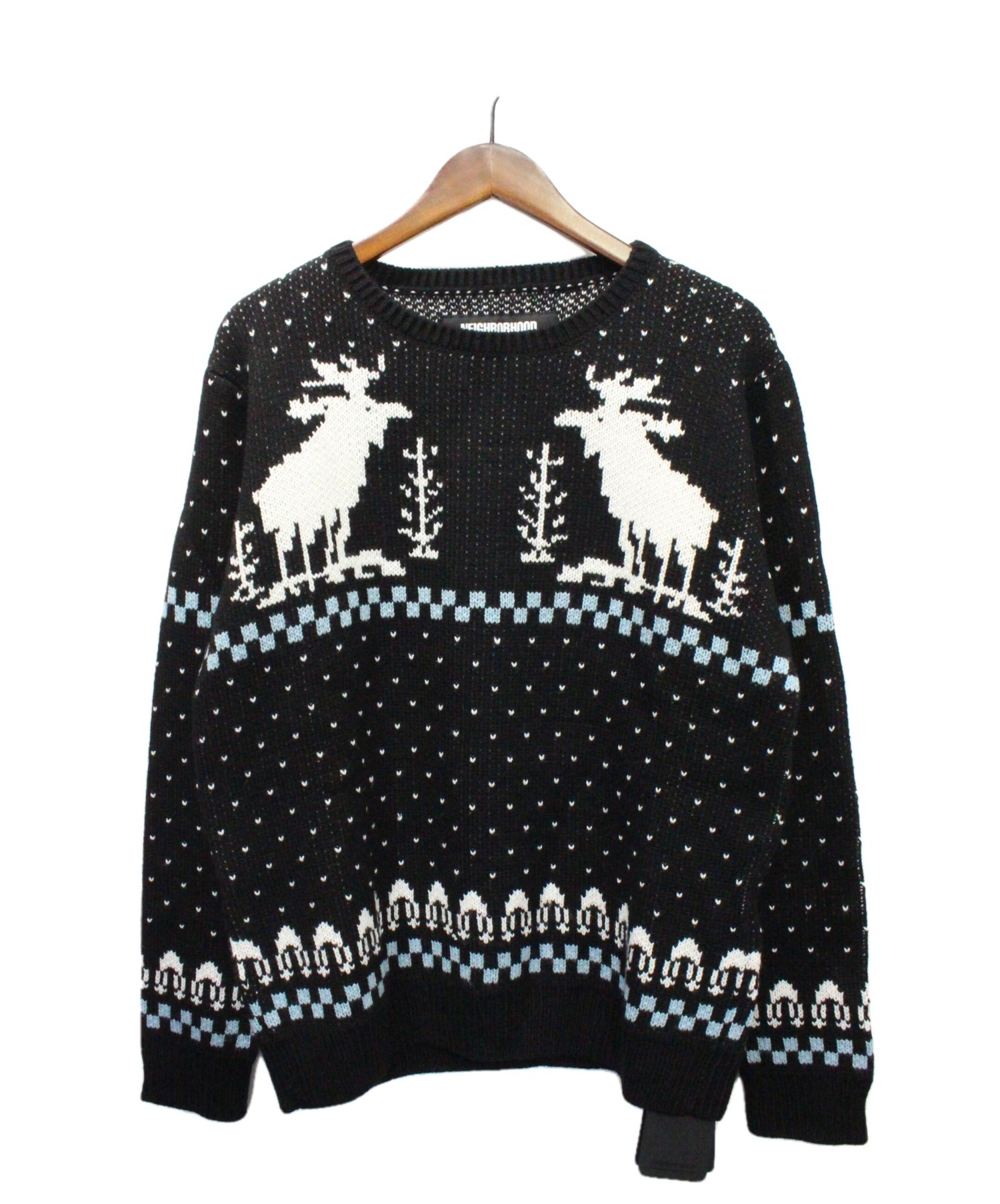 NEIGHBORHOOD (ネイバーフッド) CARIBOU/AW-KNIT.LS ブラック サイズ:S 未使用品