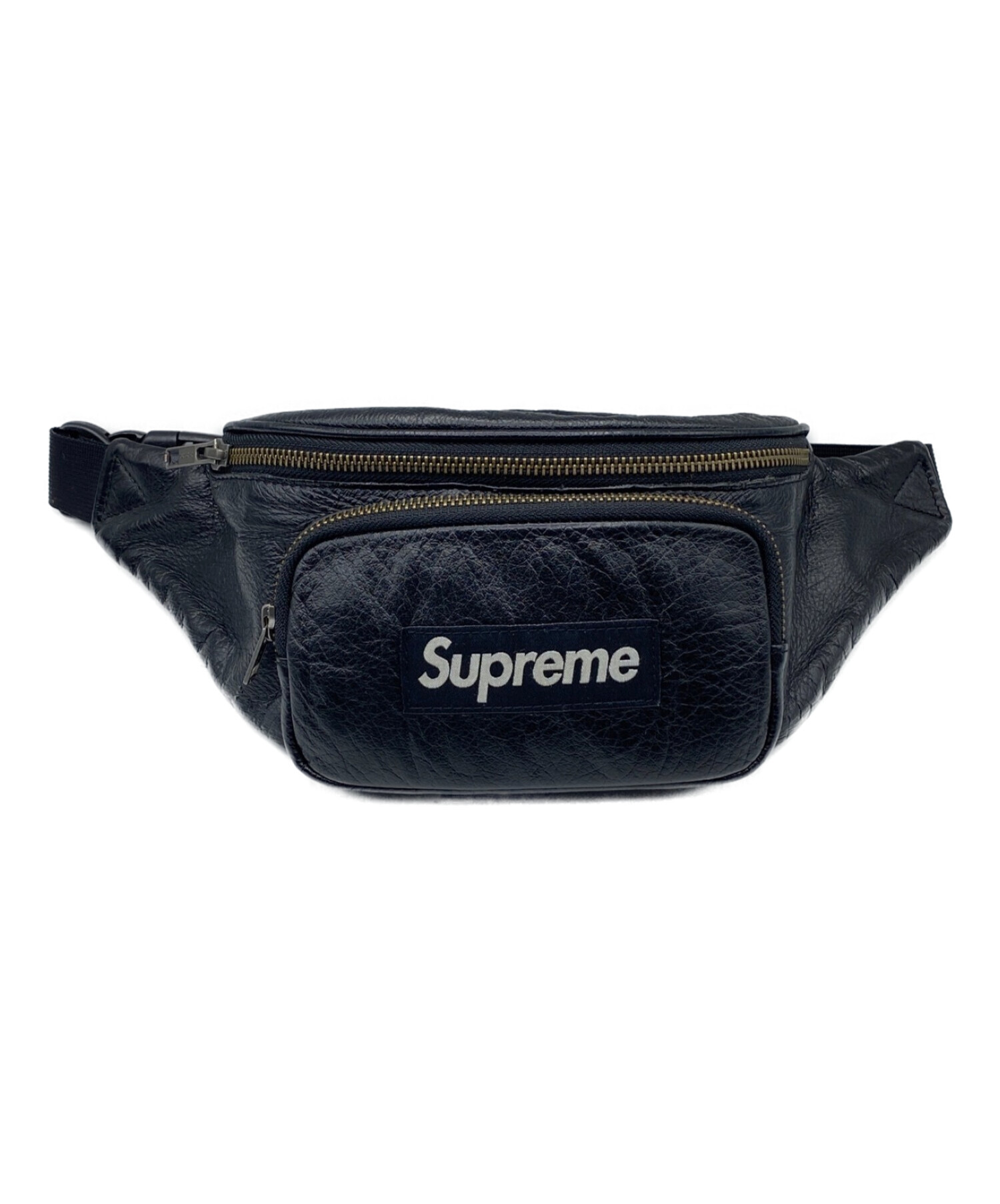 supreme 17ss Leather Waist Bag-