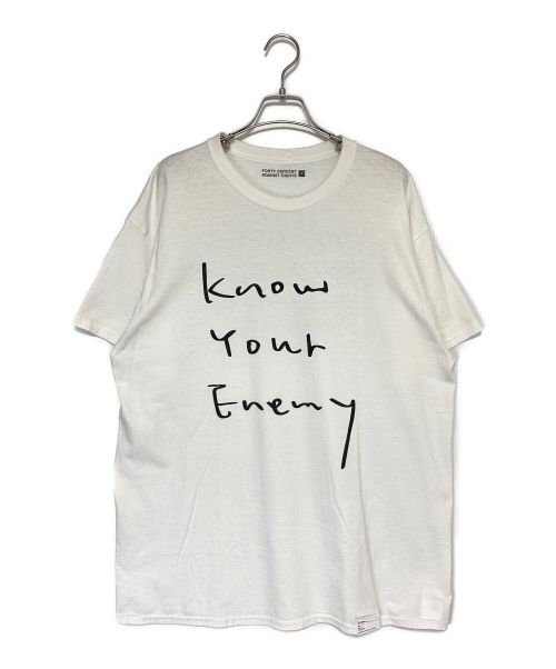 FPAR（エフピーエーアール）FPAR (フォーティーパーセントアゲインストライツ) KNOW YOUR ENEMY SS TEE ホワイト サイズ:Lの古着・服飾アイテム