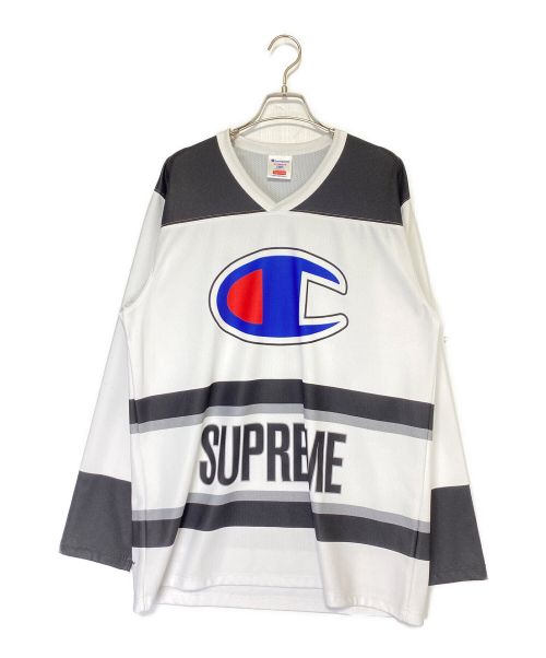 SUPREME（シュプリーム）Supreme × Champion (シュプリーム×チャンピオン) Hockey Top ホワイト サイズ:Lの古着・服飾アイテム