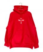 SUPREMEシュプリーム）の古着「Cross Box Logo Hooded Sweatshirt」｜レッド