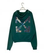 OFFWHITEオフホワイト）の古着「CARAVAGGIO PAINTING OVER HOODIE」｜カーキ