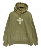 SUPREMEシュプリーム）の古着「Cross Box Logo Hooded Sweatshirt」｜カーキ