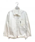 Dior×sacaiディオール×サカイ）の古着「ナイロン切替ジップアップデニムジャケット」｜ホワイト