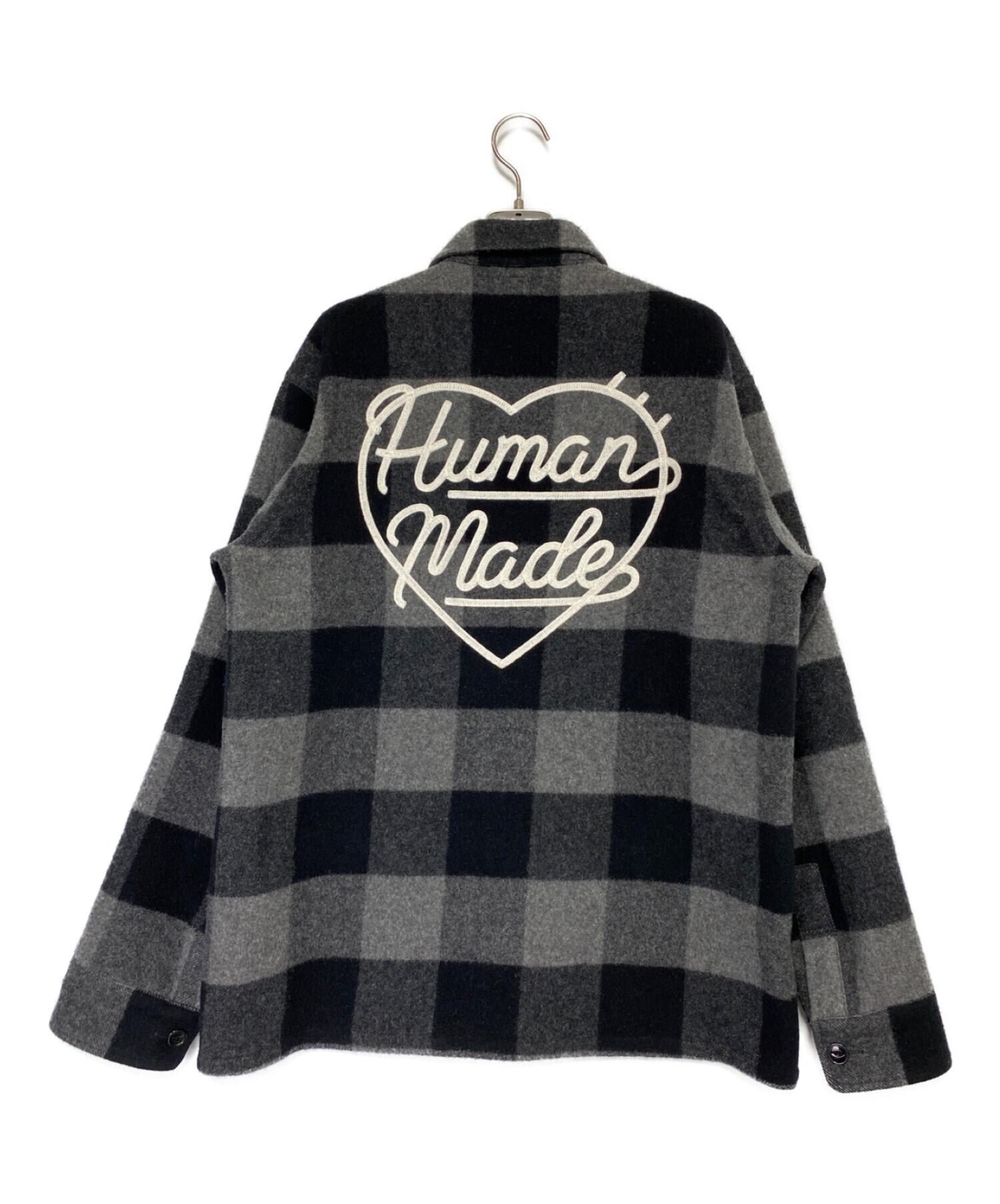 HUMAN MADE (ヒューマンメイド) WOOL OVERSHIRT グレー サイズ:L