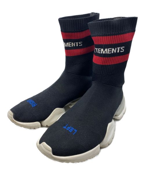 VETEMENTS（ヴェトモン）VETEMENTS (ヴェトモン) Sock Pump Stretch Knit Sneakers ブラック サイズ:28cm (US10)の古着・服飾アイテム