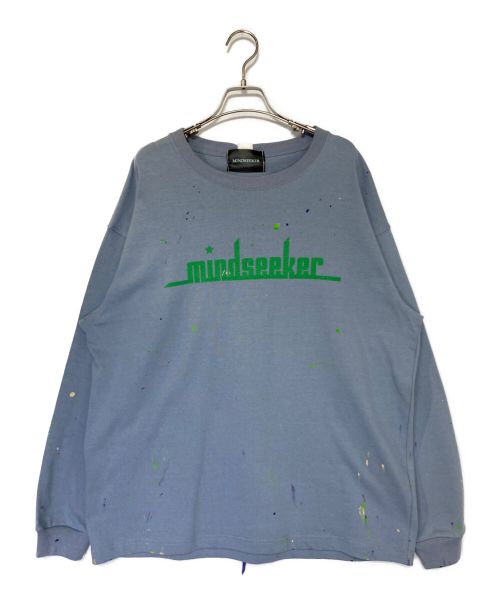 MINDSEEKER（マインドシーカー）MINDSEEKER (マインドシーカー) ペイント加工ロングスリーブTシャツ スカイブルー サイズ:2の古着・服飾アイテム