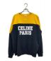 CELINE（セリーヌ）の古着「23SS ロゴコットンクルーネックスウェット」｜ブラック×イエロー