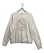 BILLIONAIRE BOYS CLUBビリオネアボーイズクラブ）の古着「BB FLAGSTONE HELMET CREWNECK SWEATSHIRT」｜アイボリー