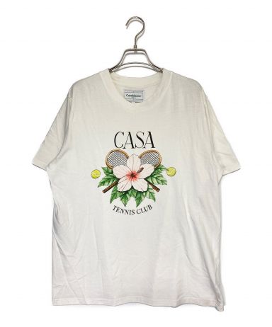 【中古・古着通販】CASABLANCA (カサブランカ) Casa Tennis Club Printed T-Shirt ホワイト  サイズ:XL｜ブランド・古着通販 トレファク公式【TREFAC FASHION】スマホサイト