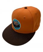 New Eraニューエラ）の古着「HOUSTON ASTROS 59FIFTY FITTED CAP」｜オレンジ×ブラウン