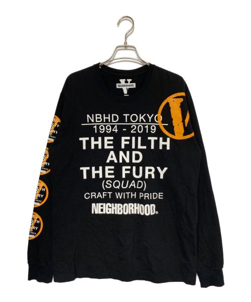 NEIGHBORHOOD（ネイバーフッド）NEIGHBORHOOD (ネイバーフッド) VLONE (ヴィーロン) T-1 / C-TEE . LS ブラック サイズ:Mの古着・服飾アイテム