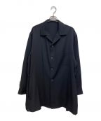 Yohji Yamamoto pour hommeヨウジヤマモト プールオム）の古着「16AW ウールギャバジンシャツ」｜ブラック