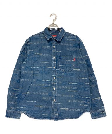 【中古・古着通販】SUPREME (シュプリーム) Dimensions Logo Denim Shirt インディゴ サイズ:S｜ブランド・古着通販  トレファク公式【TREFAC FASHION】スマホサイト