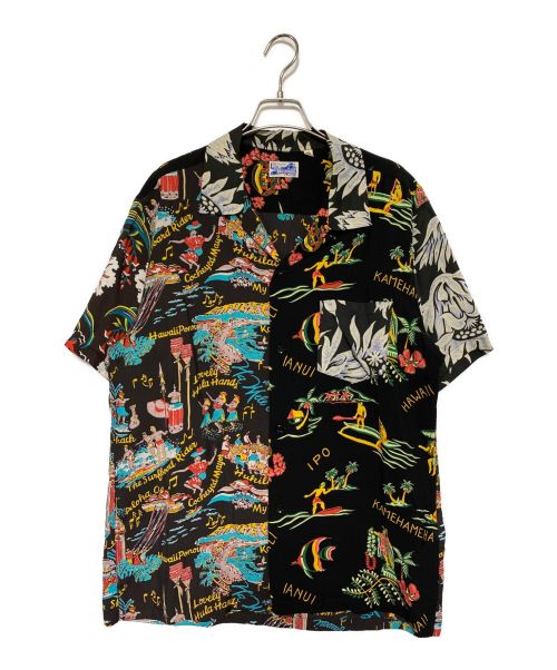 Sun Surf（サンサーフ）Sun Surf (サンサーフ) BEAMS (ビームス) Crazy Aloha Shirts ブラック サイズ:SIZE XLの古着・服飾アイテム