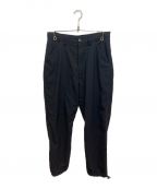 UNIVERSAL PRODUCTS.ユニバーサルプロダクツ）の古着「No Tuck Wide Tapered Easy Pants」｜ブラック