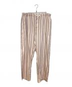 CELINEセリーヌ）の古着「Striped Pajama Pants」｜ピンク