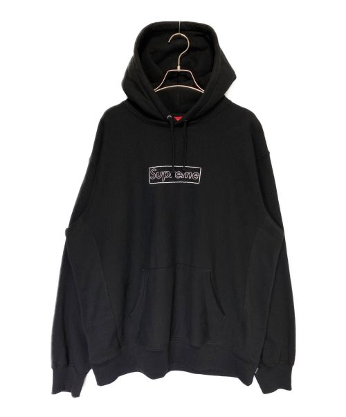 SUPREME（シュプリーム）SUPREME (シュプリーム) KAWS (カウズ) KAWS Chalk Logo Hooded Sweatshirt ブラック サイズ:Lの古着・服飾アイテム