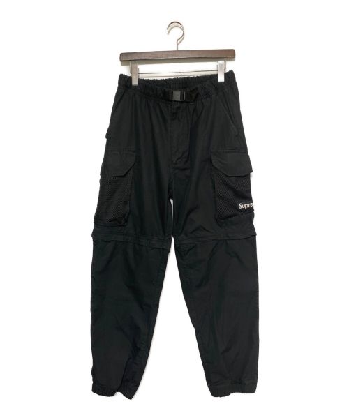 SUPREME（シュプリーム）SUPREME (シュプリーム) Mesh Pocket Belted Cargo Pant ブラック サイズ:Sの古着・服飾アイテム