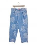SUPREMEシュプリーム）の古着「Trademark Jacquard Baggy Jeans」｜インディゴ
