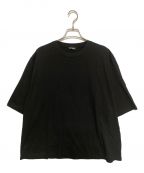 RAF SIMONSラフシモンズ）の古着「CROPPED T-SHIRT WITH CUT OUTS」｜ブラック