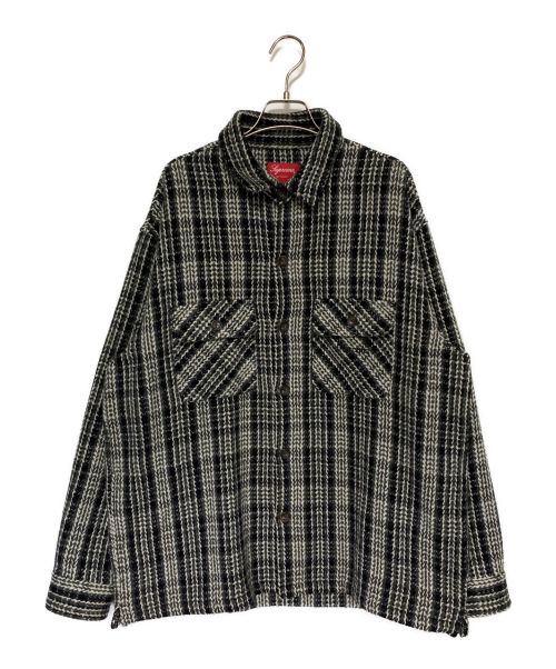 SUPREME（シュプリーム）SUPREME (シュプリーム) Heavy Flannel Shirt ブラック×ホワイト サイズ:Lの古着・服飾アイテム