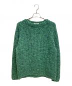 AURALEEオーラリー）の古着「WOOL BABY ALPACA MIX RIB KINT P/O」｜グリーン