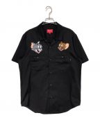 SUPREMEシュプリーム）の古着「Tom & Jerry S/S Work Shirt」｜ブラック