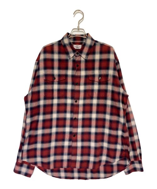 Rags McGREGOR（ラグスマックレガー）Rags McGREGOR (ラグス マクレガー) OMBRE CHECK SHIRT レッド サイズ:SIZE S 未使用品の古着・服飾アイテム