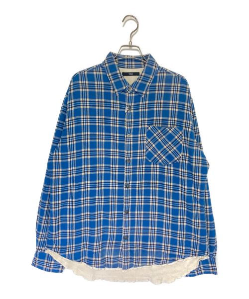 Rags McGREGOR（ラグスマックレガー）Rags McGREGOR (ラグス マクレガー) WAFFLE FLANNEL SHIRTS ブルー サイズ:SIZE S 未使用品の古着・服飾アイテム