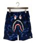 A BATHING APE（アベイシングエイプ）の古着「ABC COLOR CAMO SHARK BEACH SHORTS」｜ネイビー