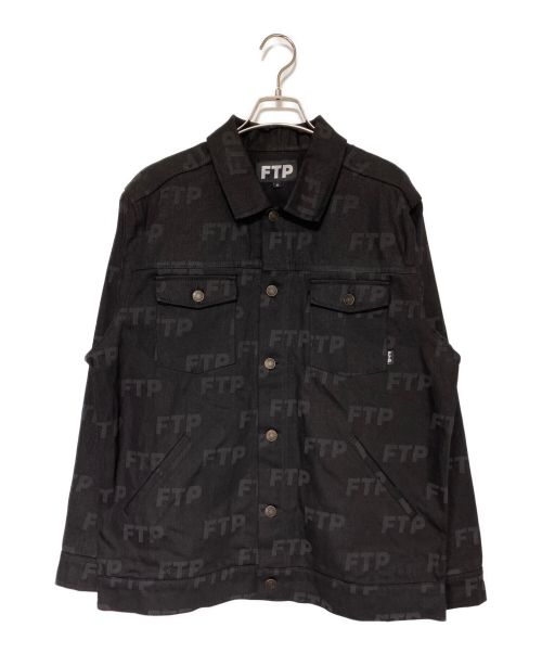 FTP（ファックザポピュレーション）FTP (ファックザポピュレーション) All Over Denim Jacket ブラック サイズ:SIZE Mの古着・服飾アイテム