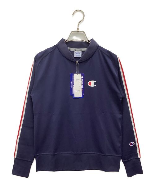 Champion（チャンピオン）Champion (チャンピオン) ハーフジップポロシャツ ネイビー サイズ:SIZE　Ⅿ 未使用品の古着・服飾アイテム