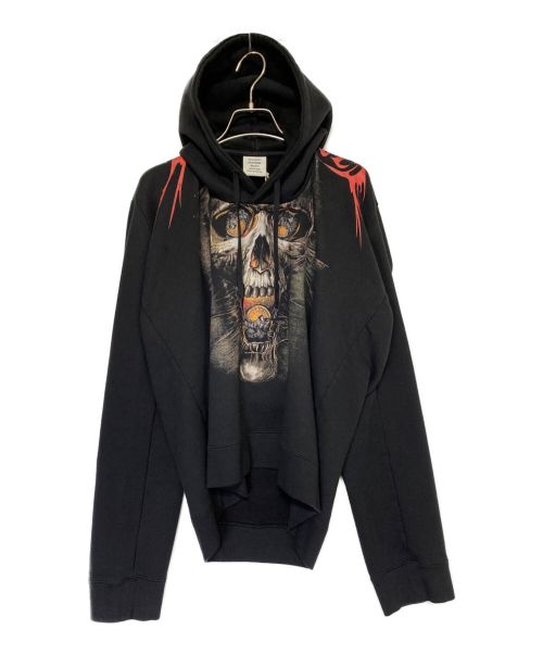 VETEMENTS（ヴェトモン）VETEMENTS (ヴェトモン) Misplaced Skull Print Hoodie ブラック サイズ:XSの古着・服飾アイテム