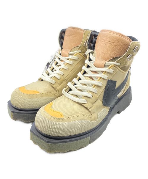 OFFWHITE（オフホワイト）OFFWHITE (オフホワイト) ARROW MOTIF LACE UP HIKING BOOTS ベージュ サイズ:43の古着・服飾アイテム