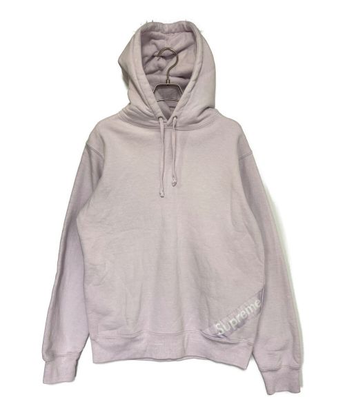 SUPREME（シュプリーム）SUPREME (シュプリーム) CORNER LABEL HOODED SWEATSHIRT ラベンダー サイズ:Sの古着・服飾アイテム