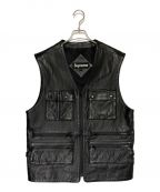 SUPREMEシュプリーム）の古着「Leather Utility Vest」｜ブラック