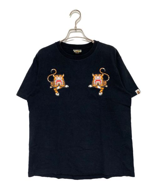 A BATHING APE（アベイシングエイプ）A BATHING APE (アベイシングエイプ) タイガー半袖Tシャツ ブラック サイズ:Mの古着・服飾アイテム